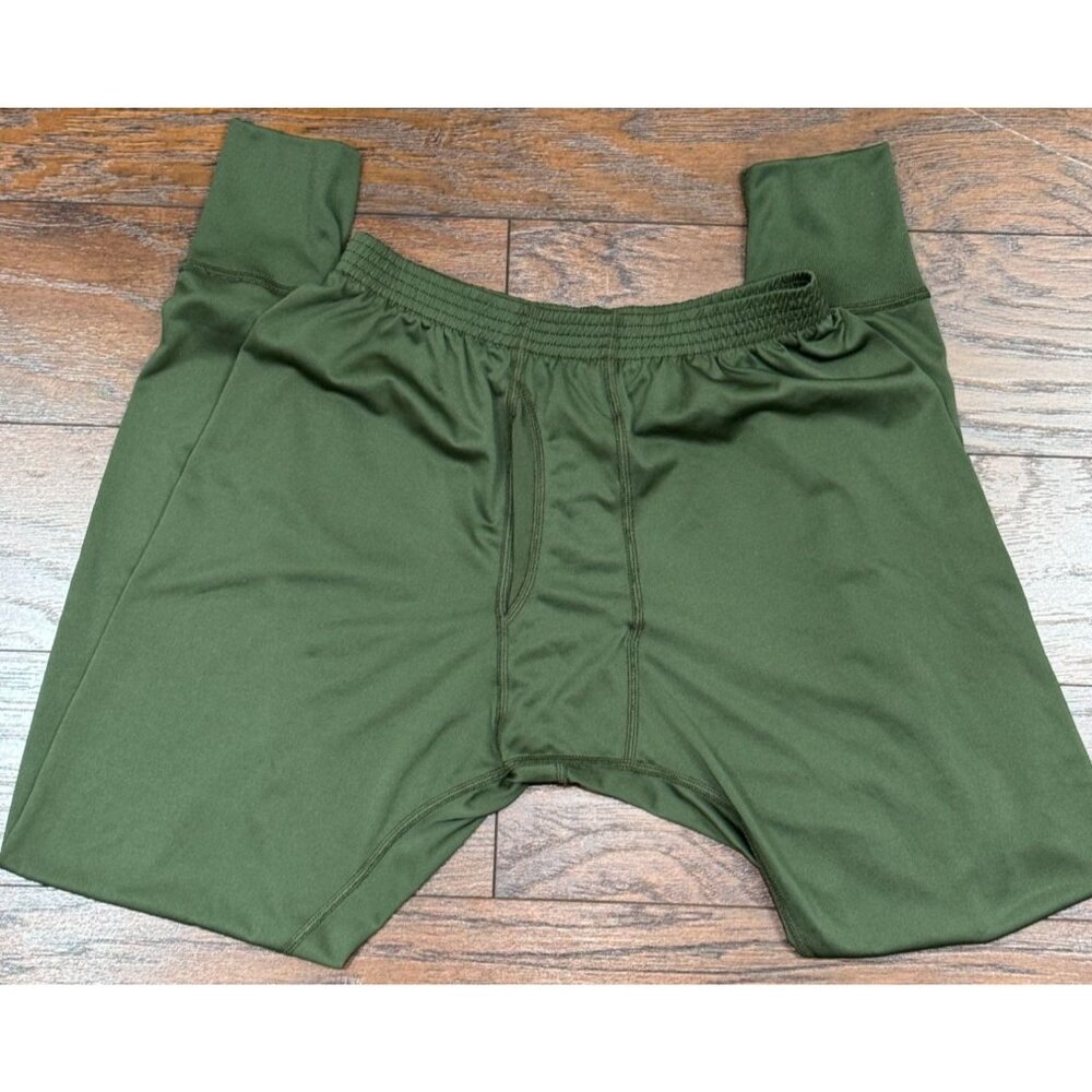 Cabelas Base layer Pants Mens S Green Thermal Underwear Hunting Camping Outdoor
